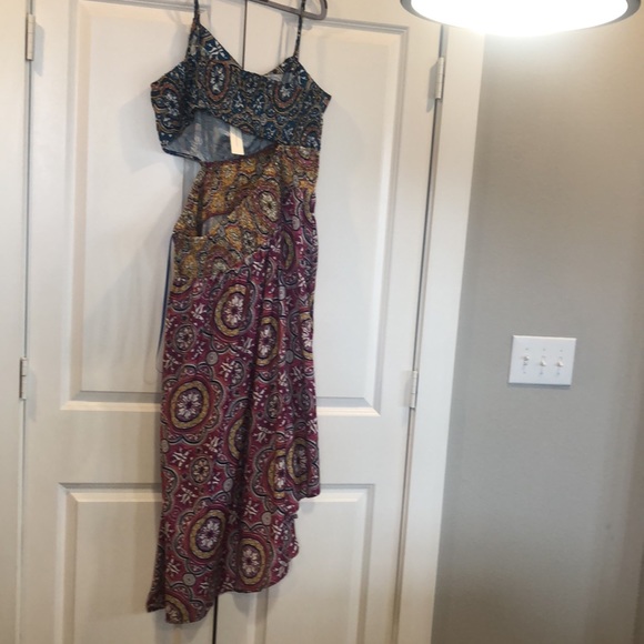 Anthropologie cut out one side smocked waist long dress size XL - NWT - Picture 7 of 11